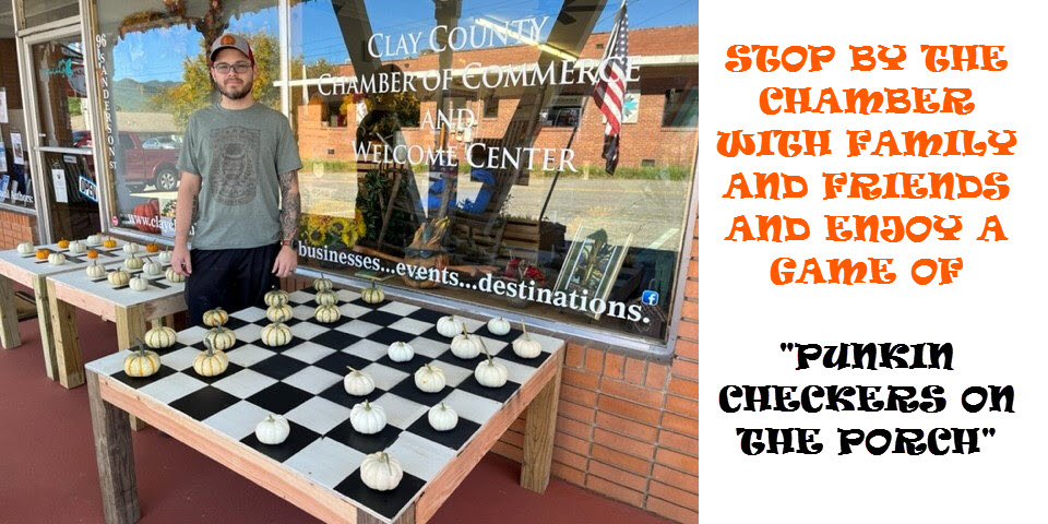 Come play Punkin Checkers at the Chamber