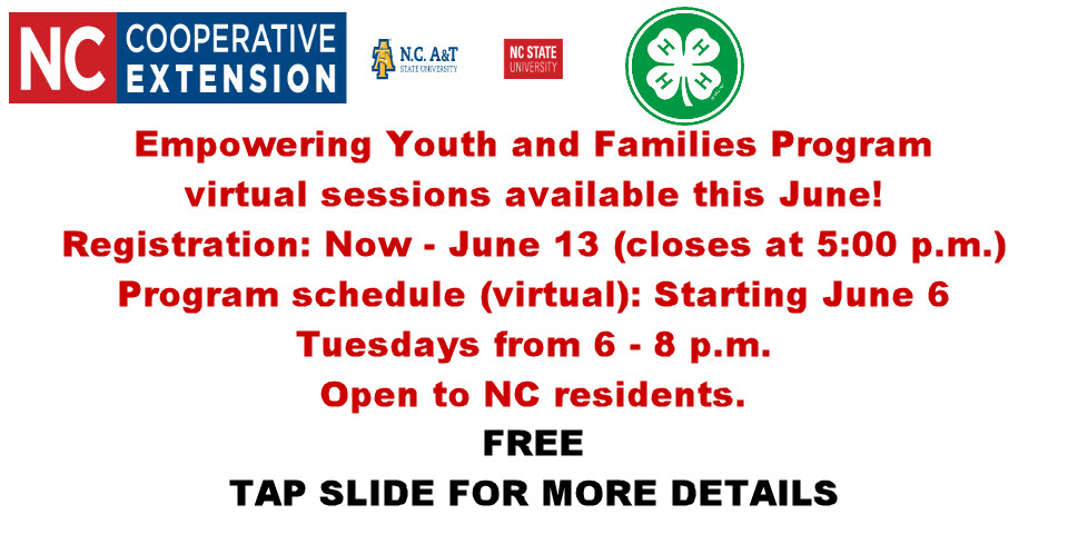 4-H Empowering Youth and Families Summer Virtual Program