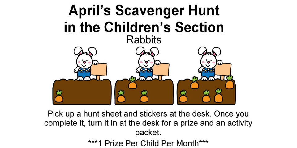 April Scavenger Hunt at the Library