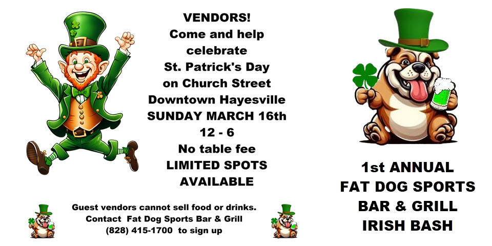 Irish Bash Vendors Wanted