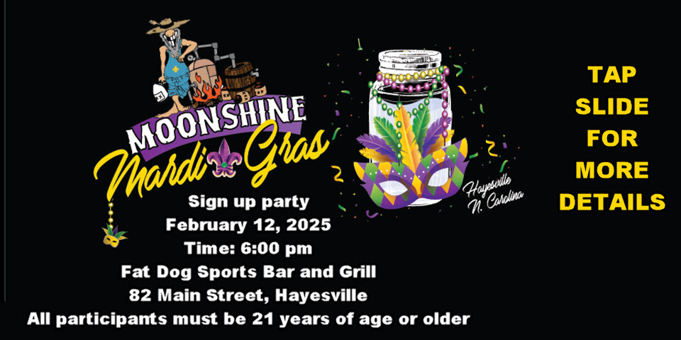 Moonshine Mardi Gras Sign Up Party