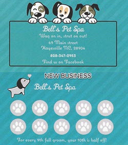 Bells Pet Spa Card250X282